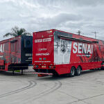 Carreta do Senai chega a Pinda para curso gratuito Carreta do Senai leva qualificação profissional com treinamento em costura e operação de máquinas industriais