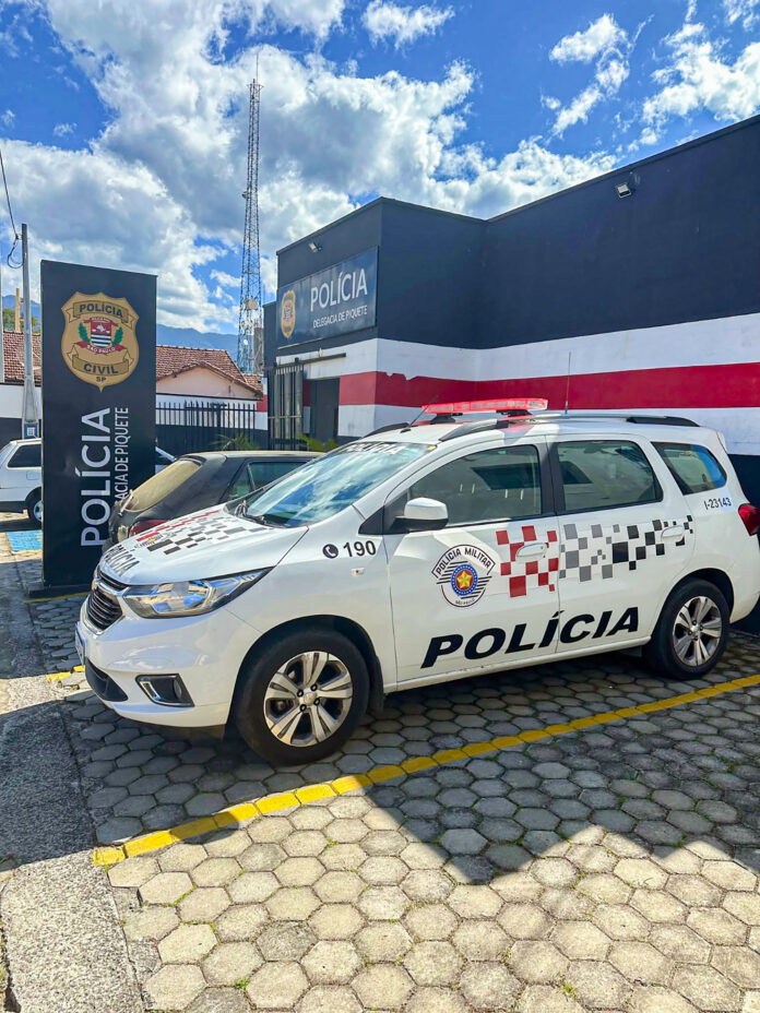 Delegacia da Policia Civil de Piquete, que iniciou investigação sobre morte de “Moita” em área da Imbel (Foto: Reprodução Stive Billy)